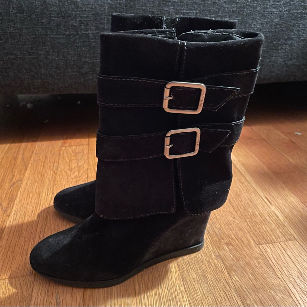 NEW Juicy Couture Suede Wedge Boots